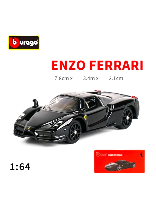 BBURAGO 1/64 kolleksiya o'yinchoq moshinasi: Mers, ZEEKR, NISSAN, BUGATTI, FORD - 