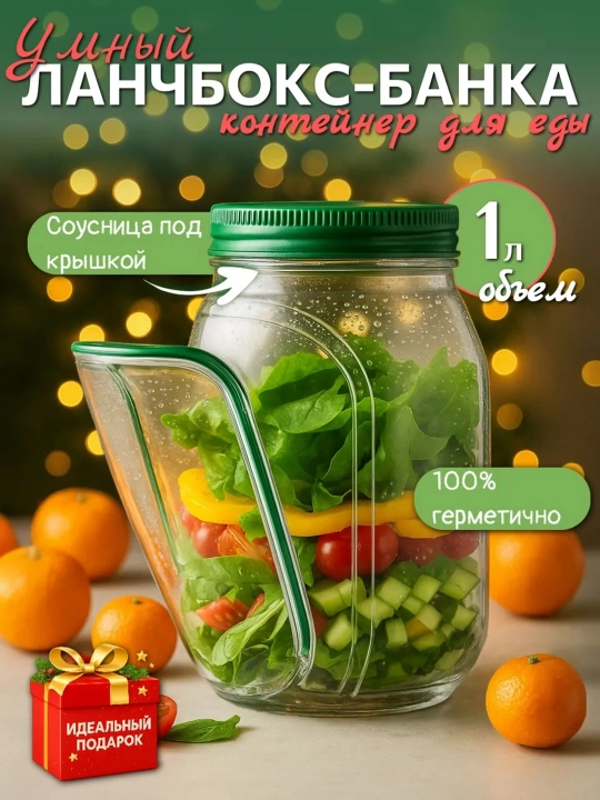 Банка-ланчбокс для салатов — умный формат еды на каждый день - 