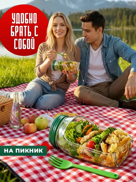 Банка-ланчбокс для салатов — умный формат еды на каждый день