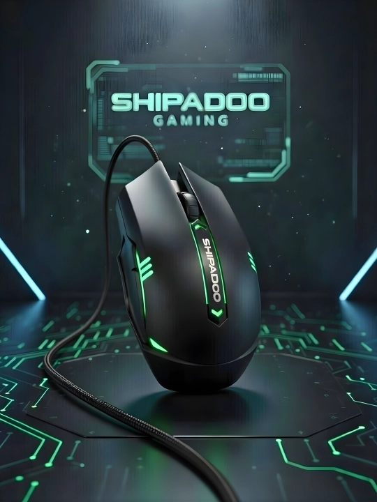 Игровая RGB мышь, проводная USB мышка с LED подсветкой, для компьютера