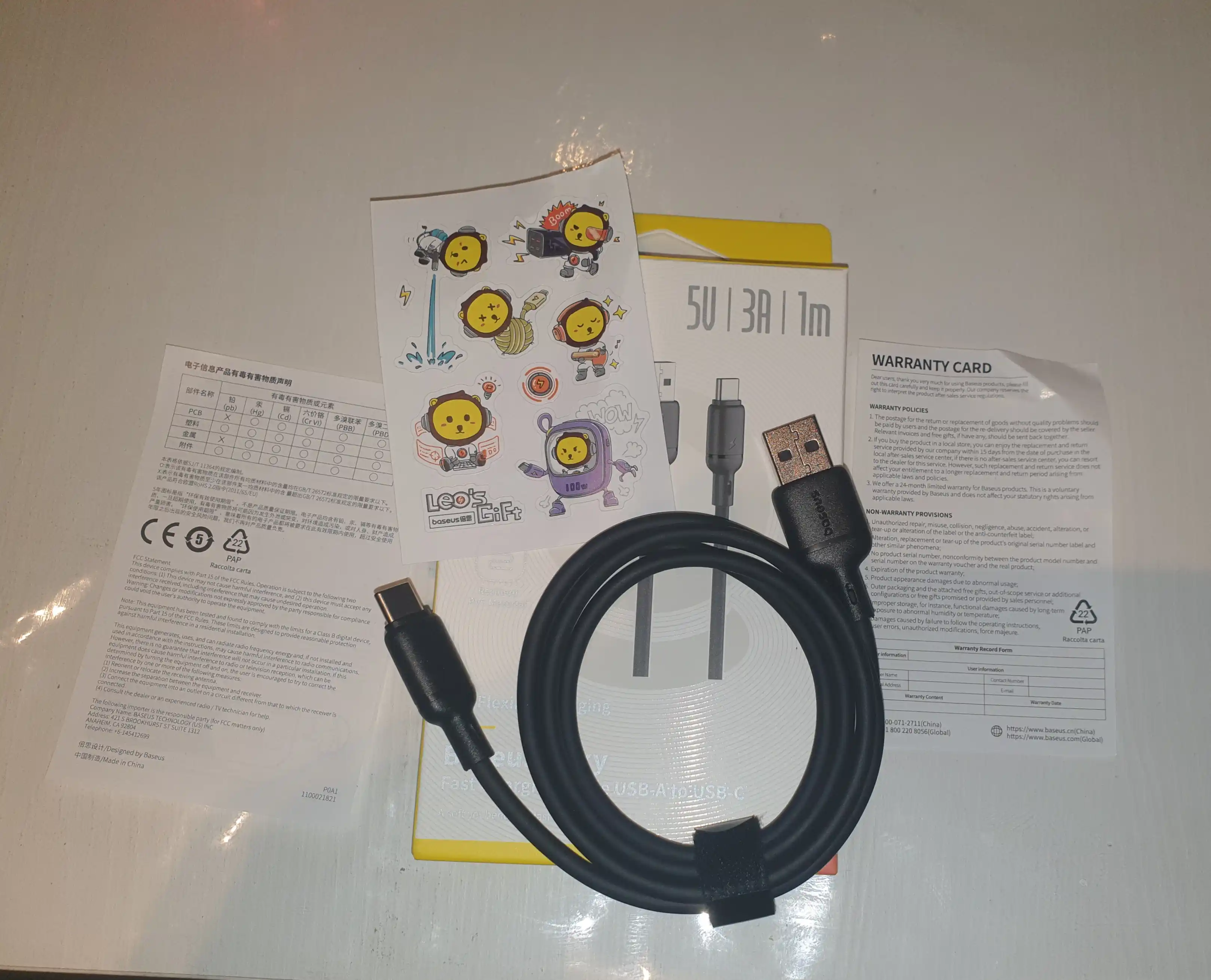 Kabel Baseus Silky USB-A to USB-C 3A, 1 va 2 metr