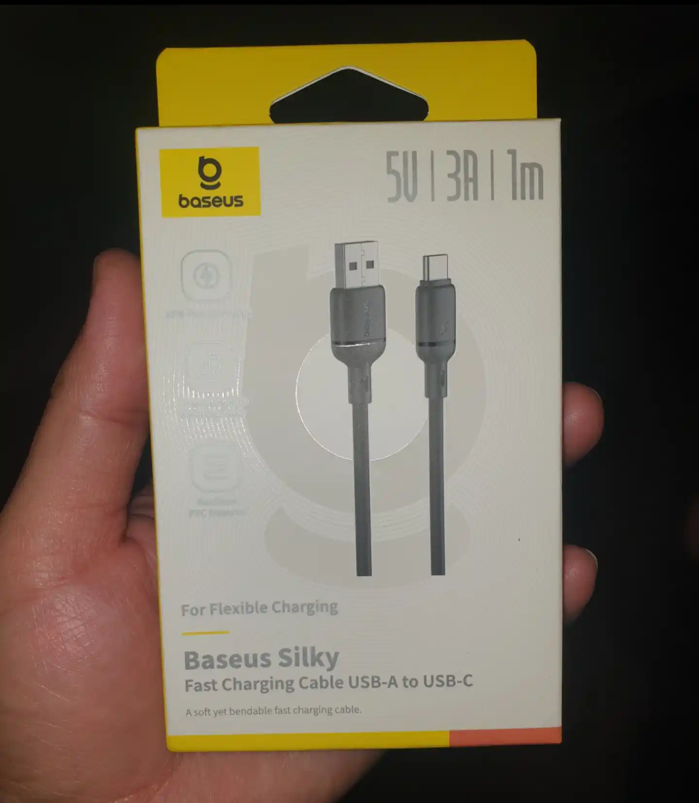 Kabel Baseus Silky USB-A to USB-C 3A, 1 va 2 metr