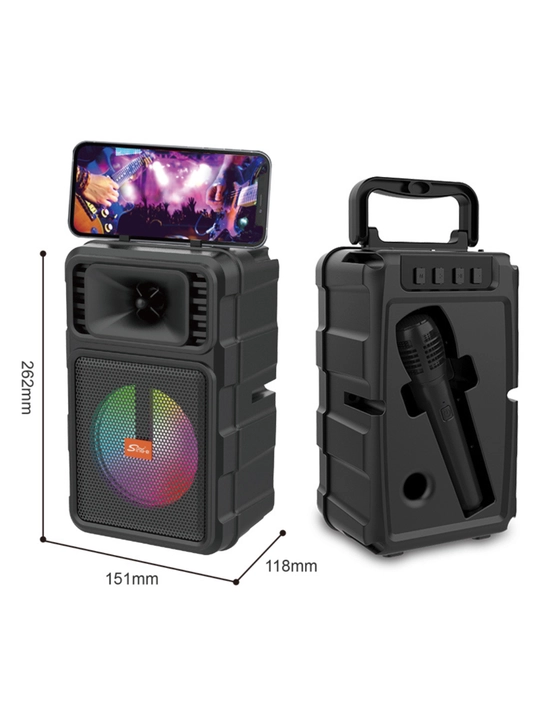 Караоке колонка, Bluetooth, с микрофоном ZQS 14107 и 6166