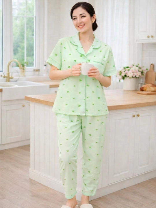 Ayollar uchun pijama, uy kiyimi, printli, turli xil rang va naqshlarda