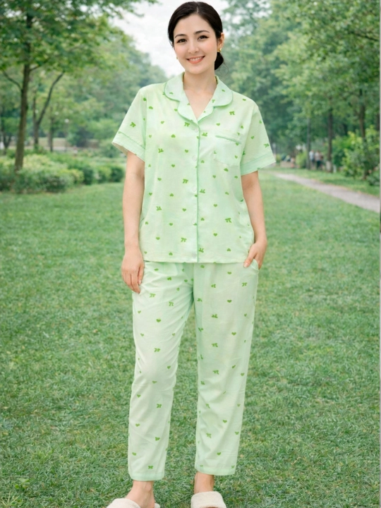 Ayollar uchun pijama, uy kiyimi, printli, turli xil rang va naqshlarda