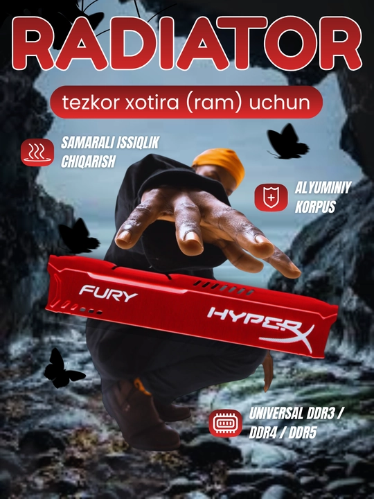 Радиатор охлаждения, для оперативной памяти HyperX, Savage, Kingston, Vidal, Cobalt Comp