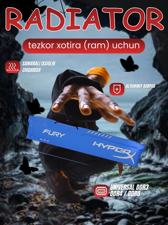 Радиатор охлаждения, для оперативной памяти HyperX, Savage, Kingston, Vidal, Cobalt Comp - 
