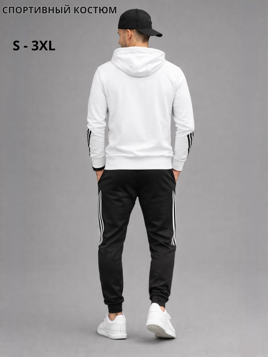 Erkaklar sport kostyumi, ikki qismli, S-3XL o'lchamlari