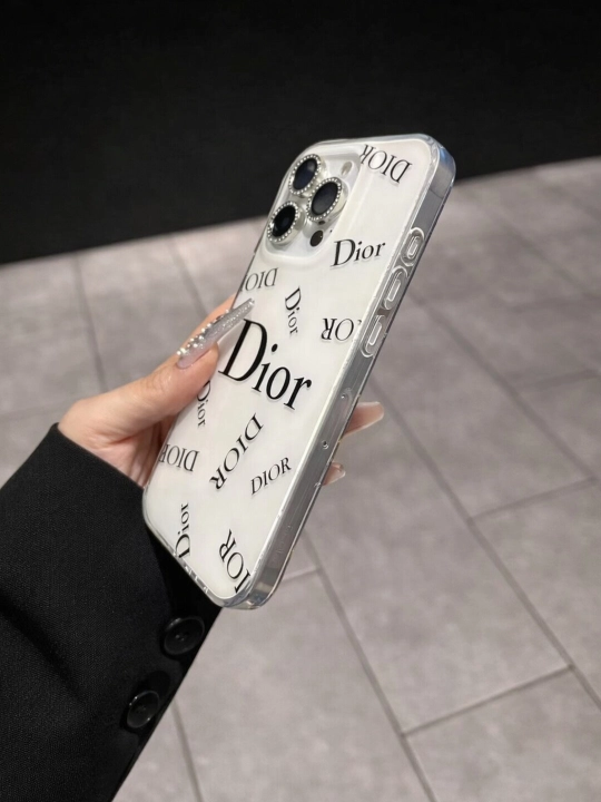 IPhone uchun Dior g‘ilofi, Dior logotipli g‘ilof, Oq Dior g‘ilofi, Silikon Dior g‘ilofi - 