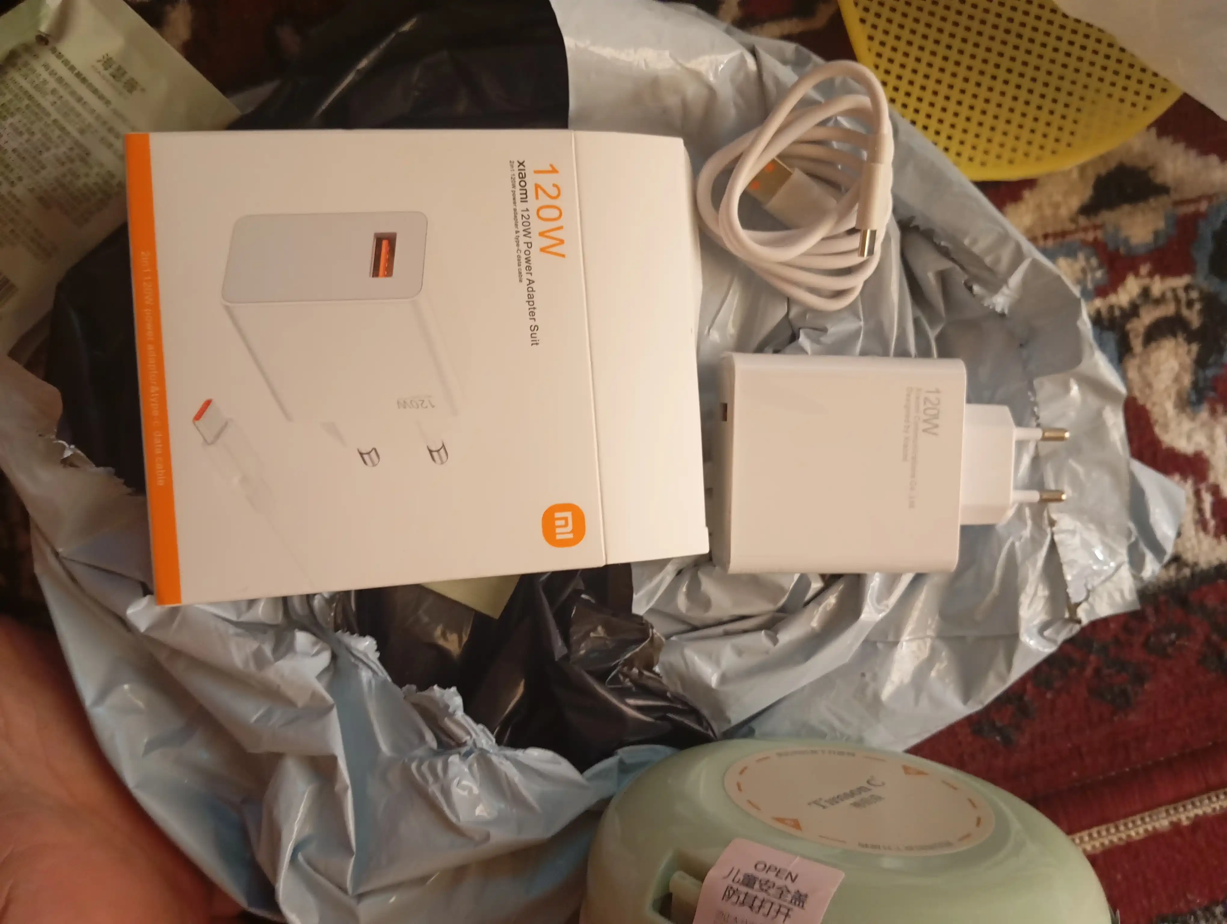 Быстрое зарядное устройство 120 Вт,150 Вт для Xiaomi и Samsung с кабелем Type-C/USB