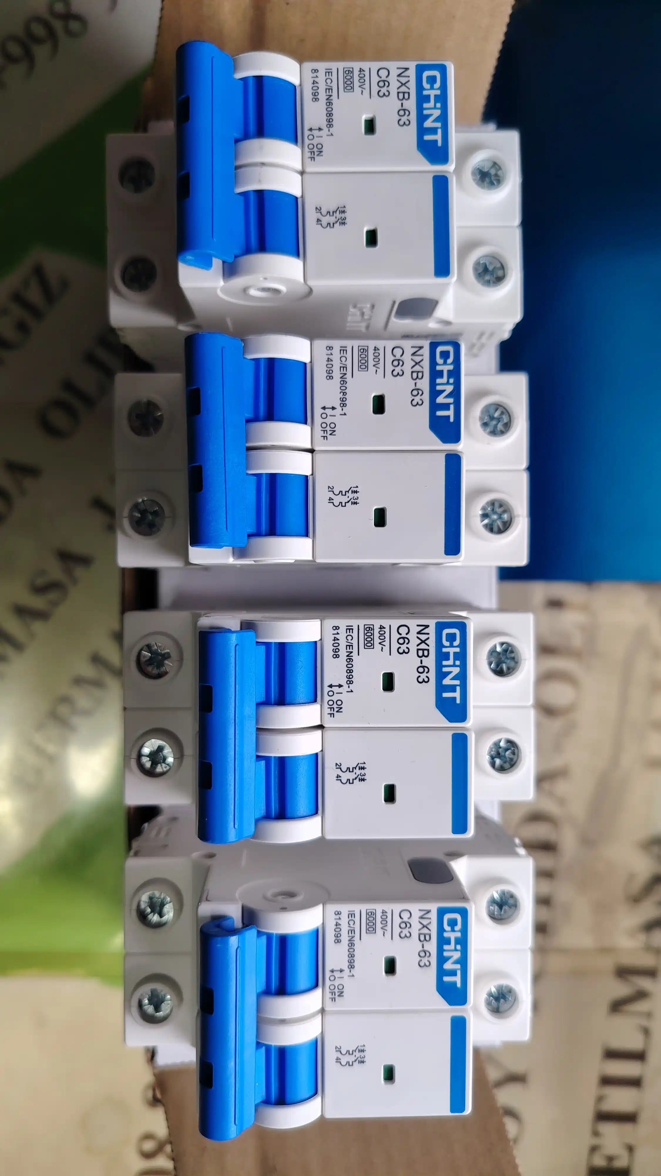 NXB-63 2P 2A 6кА х-ка С (CHINT) — ikki fazali avtomatik kalit (63 A gacha)