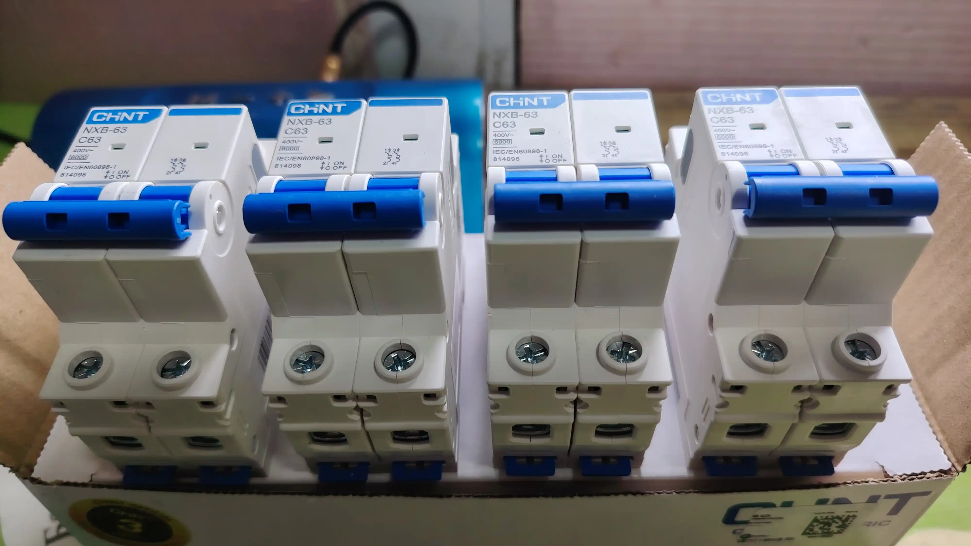 NXB-63 2P 2A 6кА х-ка С (CHINT) — ikki fazali avtomatik kalit (63 A gacha)