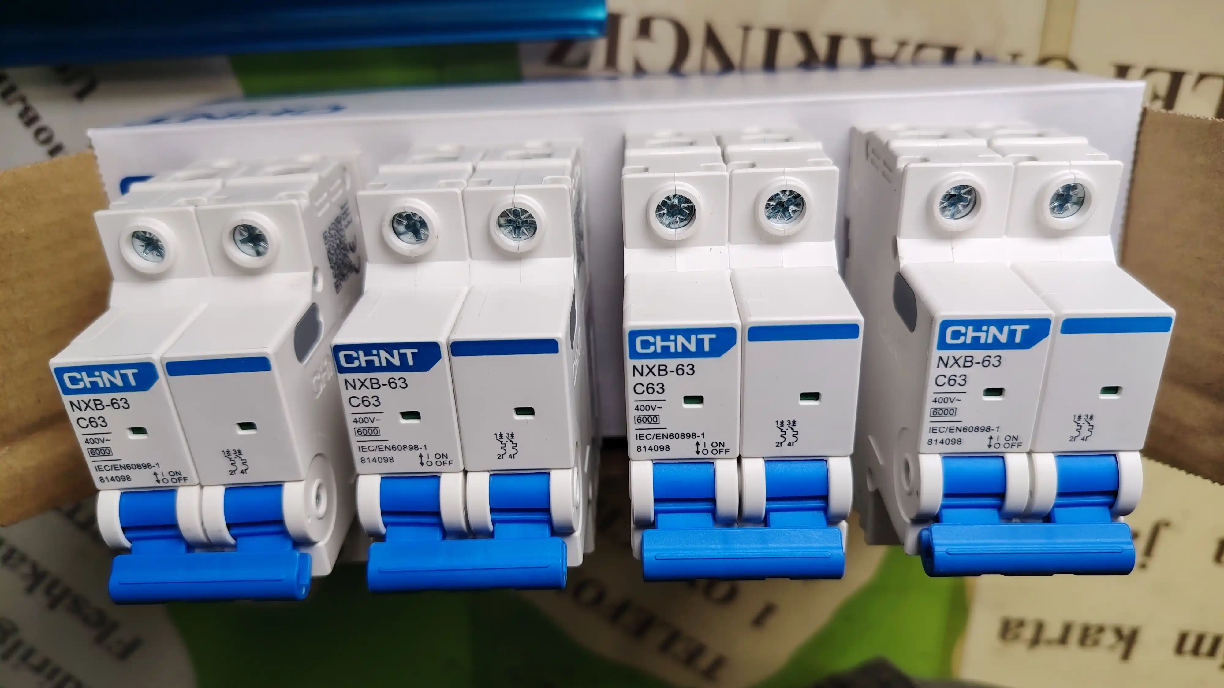 NXB-63 2P 2A 6кА х-ка С (CHINT) — ikki fazali avtomatik kalit (63 A gacha)