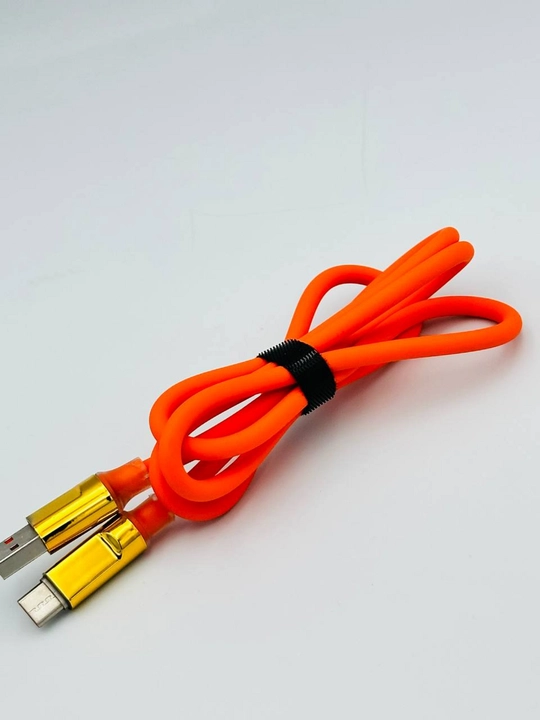 Силиконовый кабель Type-C предназначен для быстрой зарядки и передачи данных. Прочный,
