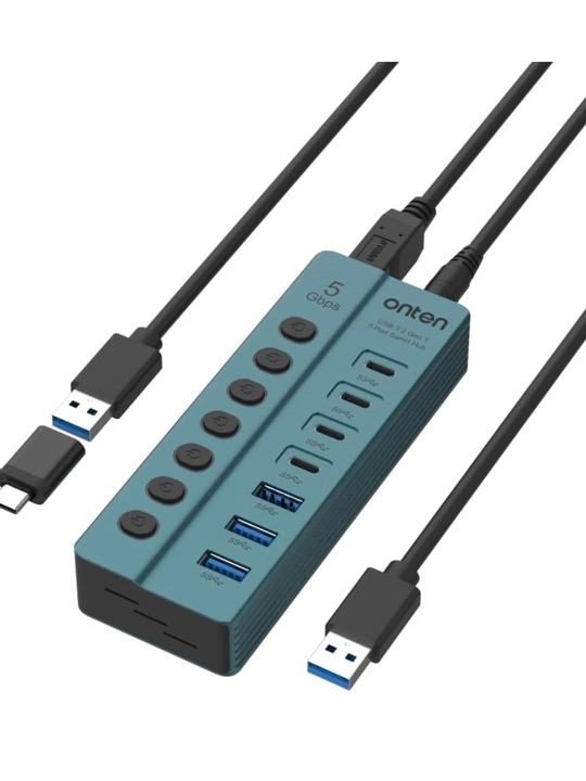 ONTEN 5317s удобный и компактный USB-хаб до 7 USB-портов - 
