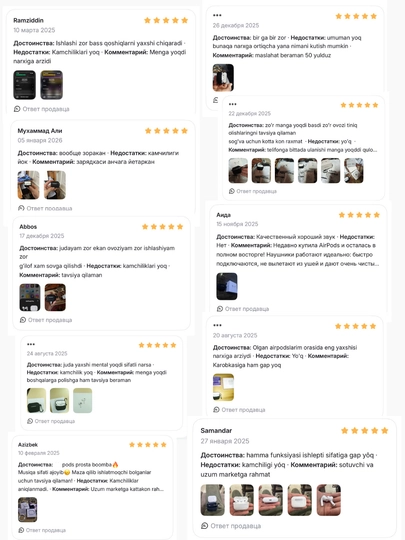 Simsiz quloqchinlar Pods 4 Air, Bluetooth, shovqinni pasaytiruvchi naushnik, mikrofonli 3