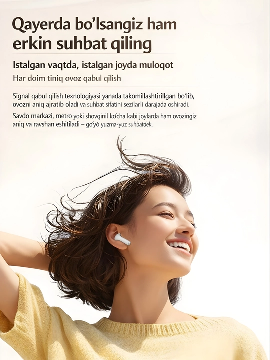 Lenovo ThinkPlus simsiz quloqchinlari — kuchli ovoz, qulay dizayn va uzoq ishlash vaqti
