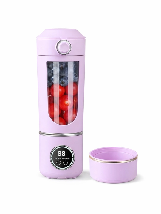 Portativ blender 700 ml – Liloviy, raqamli displayli kuchli motorli sharbat aralashtirgich - 