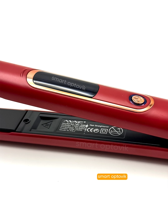 Soch dazmoli MAC Styler, professional soch tekislagich, titan plastinali, soch to‘g‘rilash