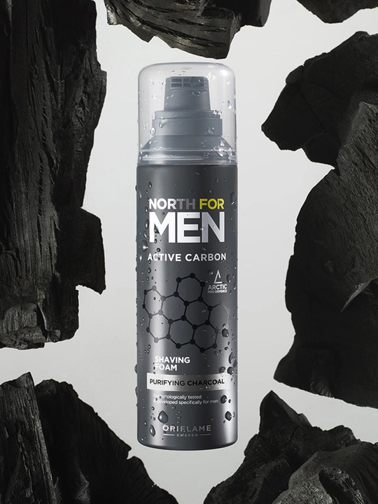 North For Men SubZero, North For Men Active Carbon, Hydrating soqol olish ko'pik (pena) 150ml