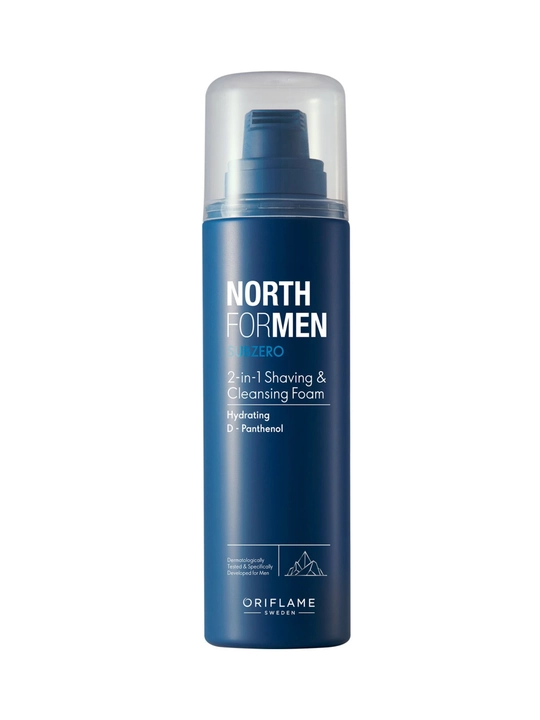 North For Men SubZero, North For Men Active Carbon, Hydrating soqol olish ko'pik (pena) 150ml - 