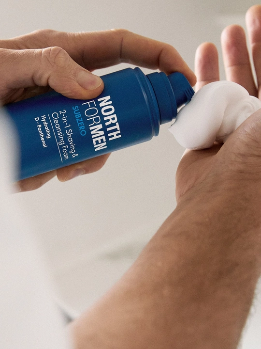 North For Men SubZero, North For Men Active Carbon, Hydrating soqol olish ko'pik (pena) 150ml