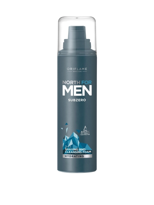 North For Men SubZero, North For Men Active Carbon, Hydrating soqol olish ko'pik (pena) 150ml - 