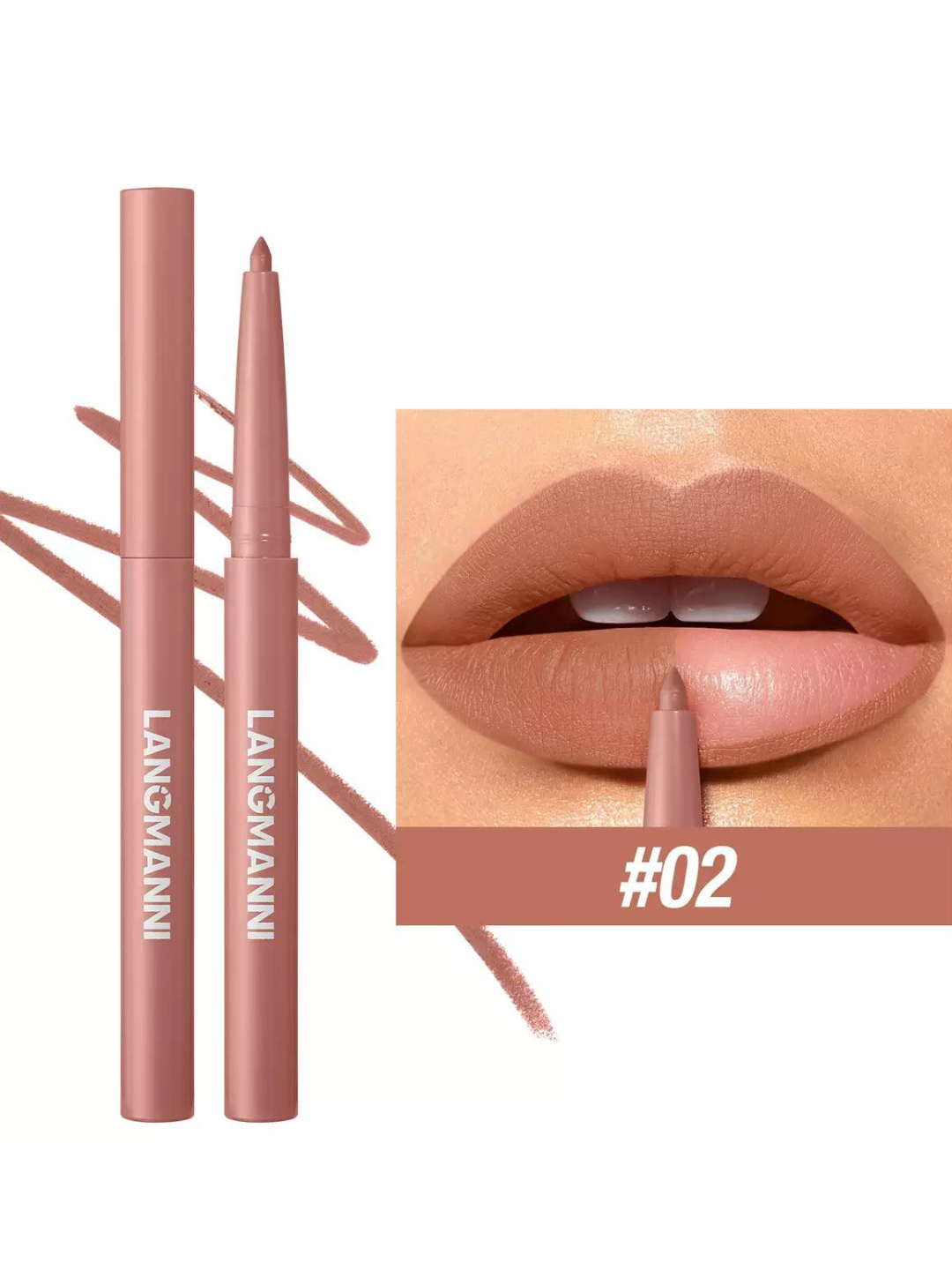 Профессиональный карандаш для губ матовая помада, контурная помада Langmanni, водостойкая