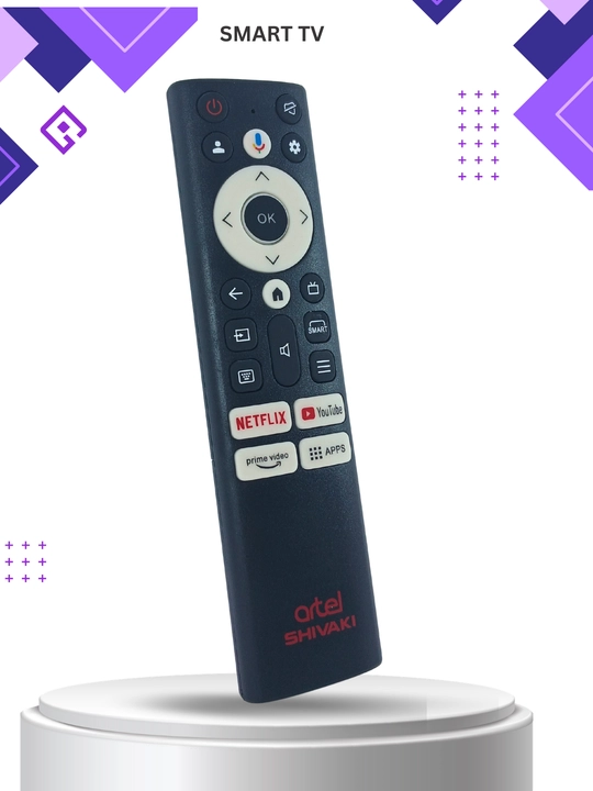 ARTEL SHIVAKI Smart TV uchun ovozli pult, Google Assistant, YouTube va Netflix tugmali