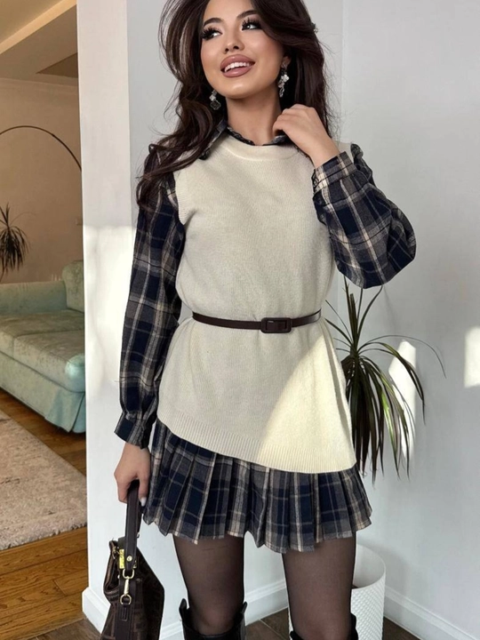 Платье для женщин и девушек, короткое платье, платье двойка - 