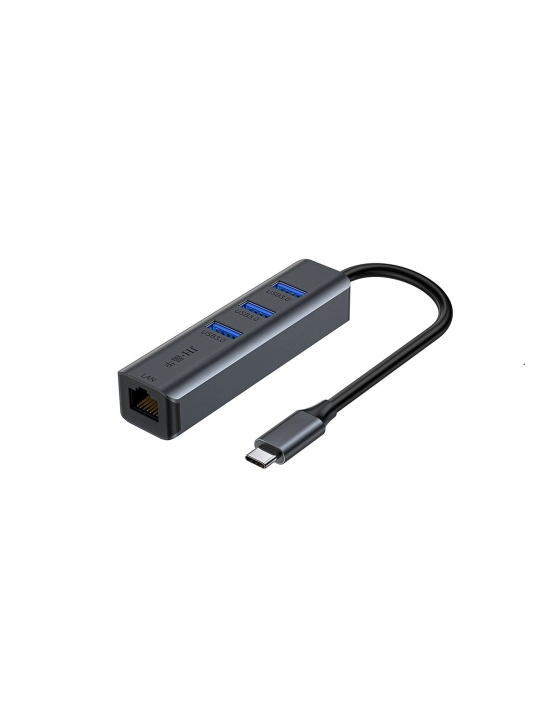 Type C hub, 3ta usb port, 1ta ethernet port - 