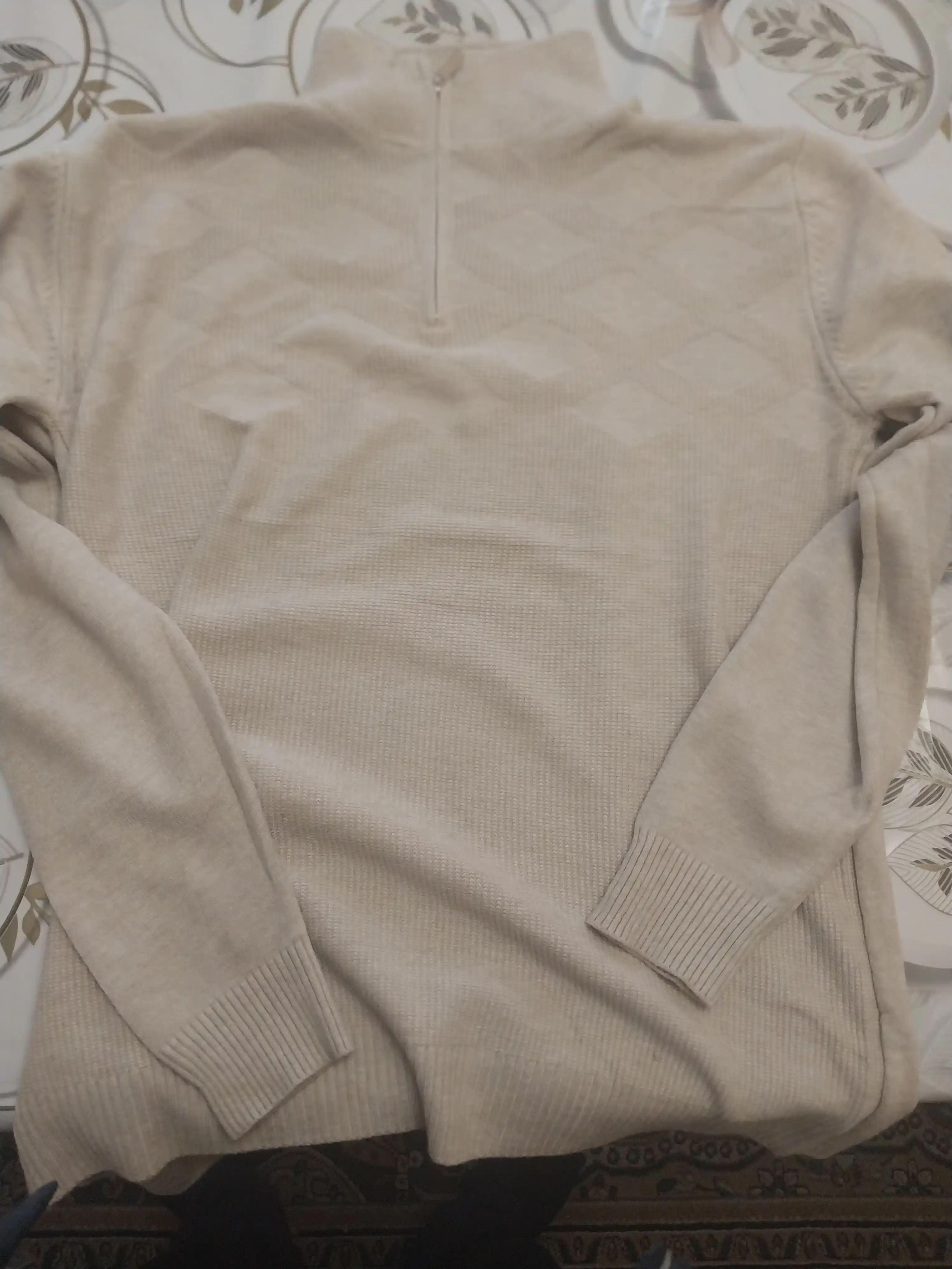 Джемпер мужской с полумолнией oversize, свитер теплый на застежке, оверсайз лонгслив