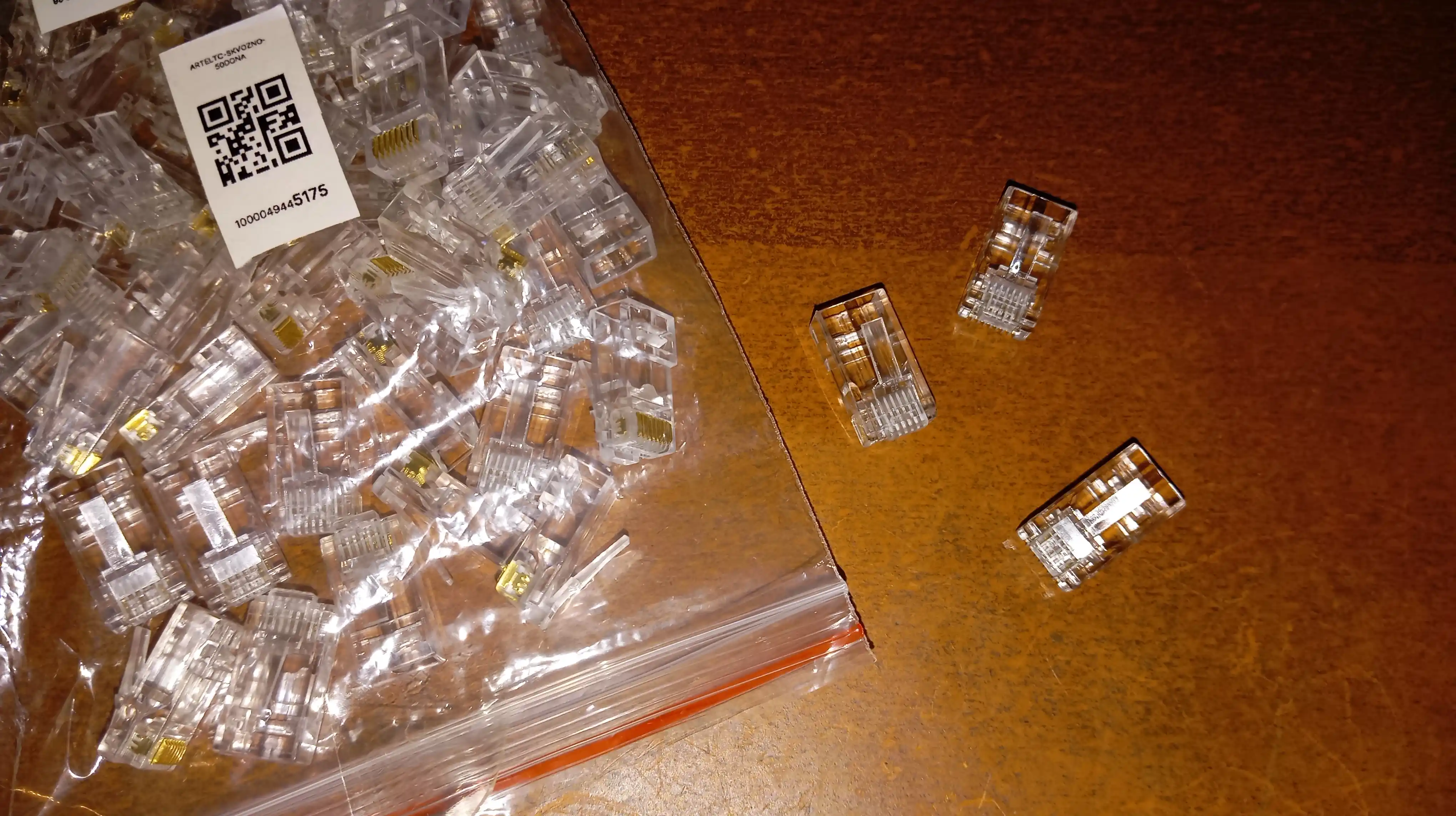 Коннектор RJ45 Cat6 со сквозным отверстием сквозной категория, 6 для витой пары