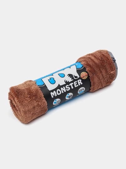 Сушильное полотенце для автомобиля из микрофибры Dry Monster 100% orginal – Авто Полотенце — ASMADA-DRYMON-КОРИЧН- 55х75