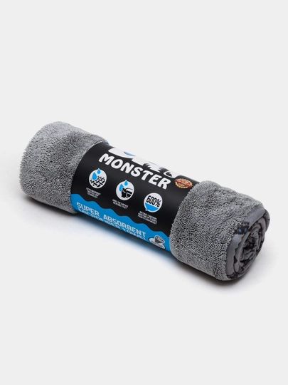 Сушильное полотенце для автомобиля из микрофибры Dry Monster 100% orginal – Авто Полотенце — ASMADA-DRYMON-СЕРЫЙ- 55х75