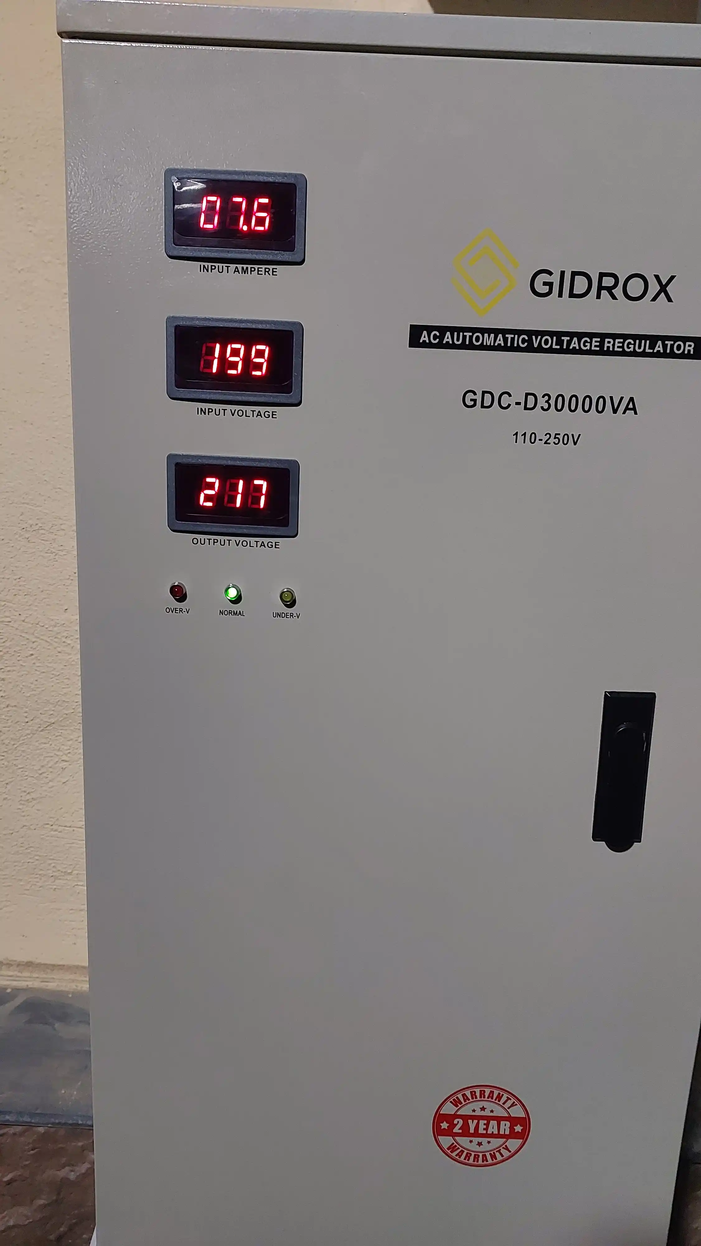 Kuchlanish stabilizatori GIDROX 5-KVA, 10-KVA, 15-KVA, 30-KVA, later