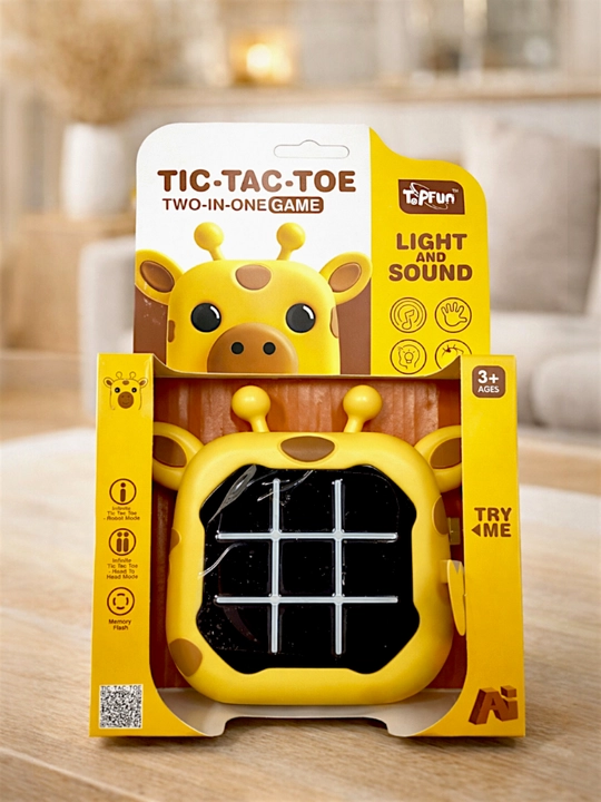 Bolalar uchun jirafa mini-konsolini rivojlantiruvchi Tic-Tac-Toe krest-nolik elektron o‘yini
