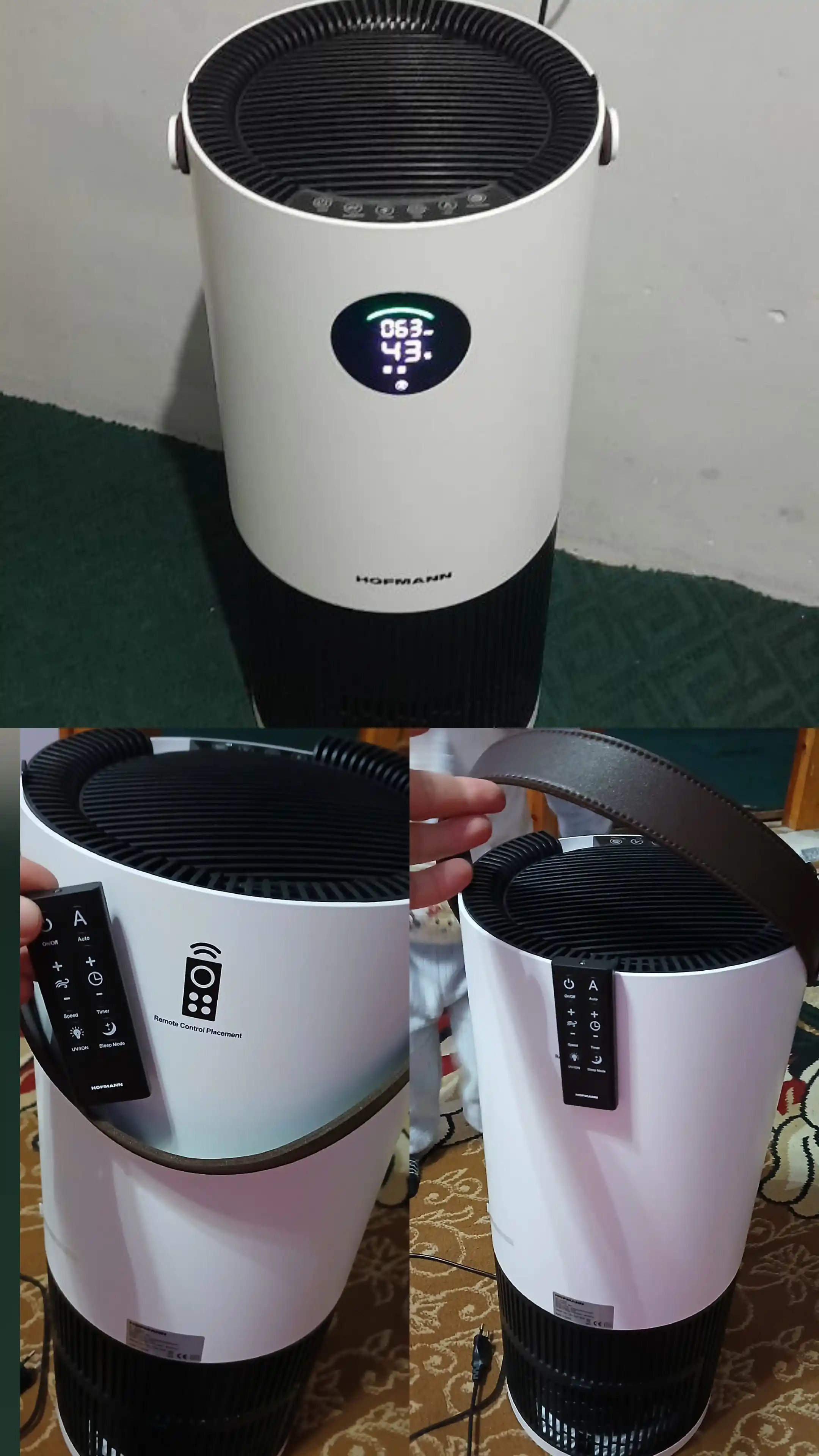 Очиститель воздуха Hofmann HEPA H13 WiFi ионизация 40м² 3.75л 25–65Вт увлажнение