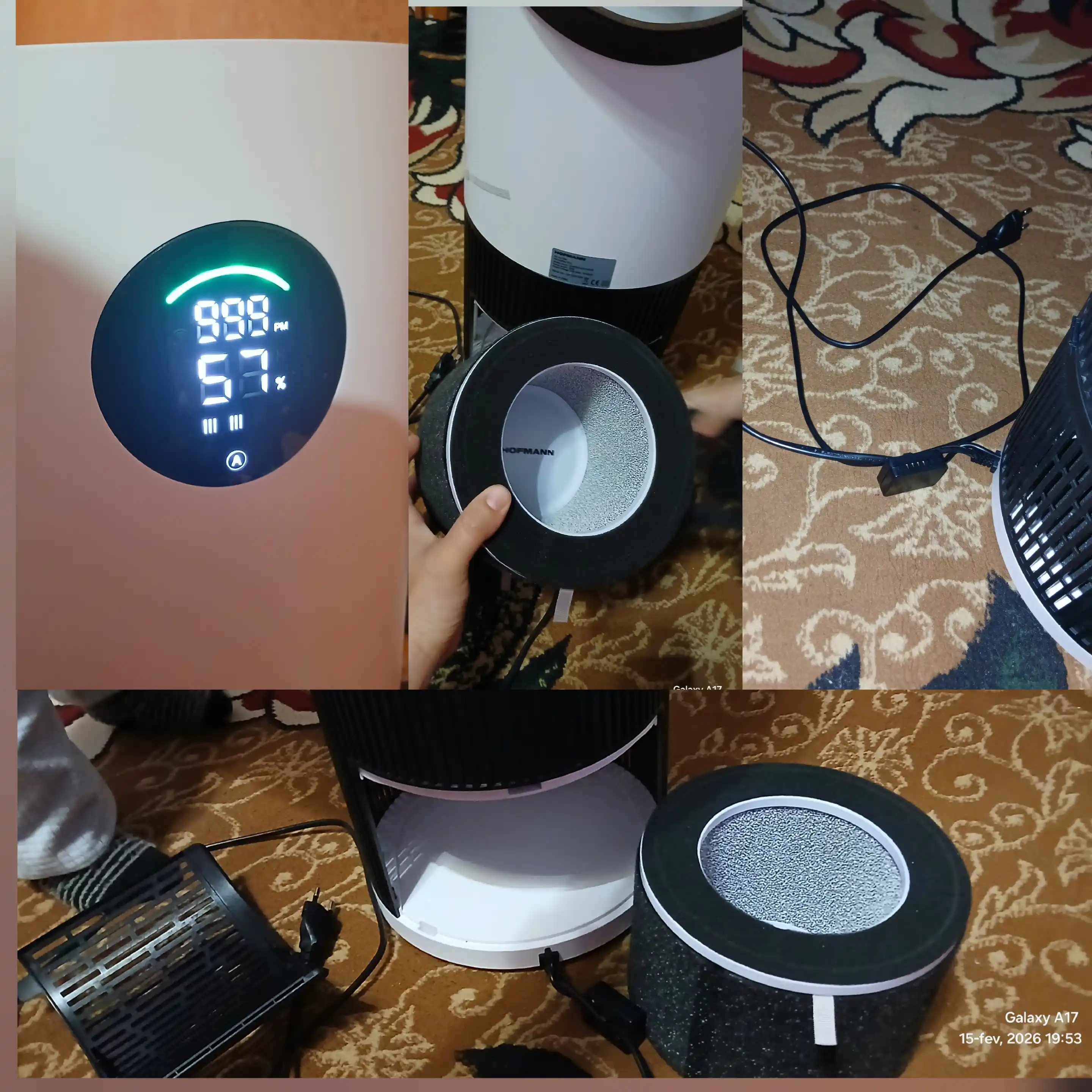 Очиститель воздуха Hofmann HEPA H13 WiFi ионизация 40м² 3.75л 25–65Вт увлажнение