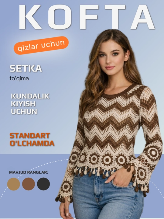 Ayollar va qizlar uchun to'rli bluzka, standart to'rli bluzka - 