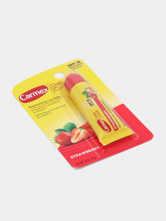 Lablar uchun namlovchi balzam Carmex SPF 15, qulupnay, 10 g
