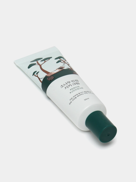 Восстанавливающий крем для проблемной кожи с акне Round Lab Pine Calming Cica Cream, 50 мл - 