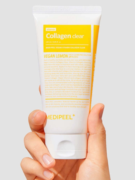Kollagen va probiotiklar bilan tozalovchi ko‘pik MEDIPEEL Lacto Collagen Clear Foam, 120 ml