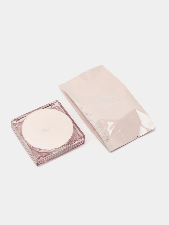 Namlovchi va mustahkam kushon zaxira bilan Clio Kill Cover Mesh Glow Cushion Set Spf 50+++