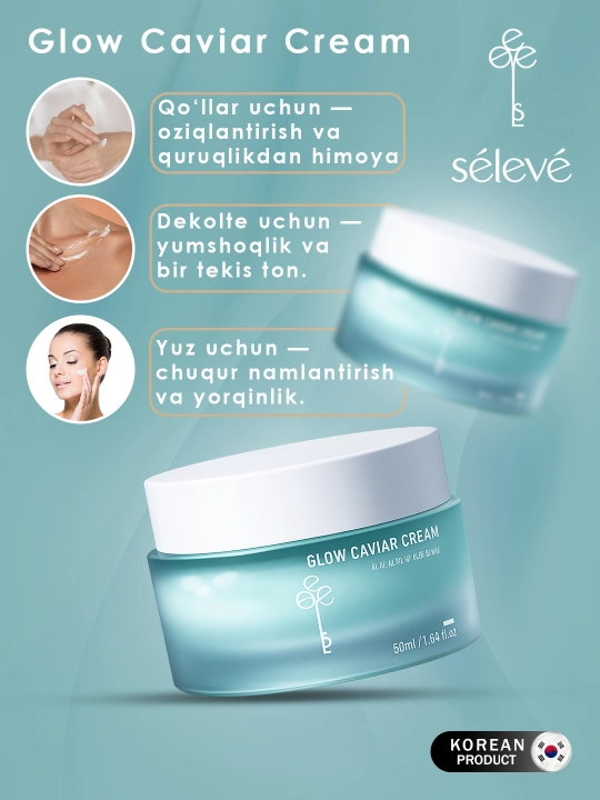 Glow Caviar Creme Selève PDRN - yuz uchun oziqlantiruvchi krem - 