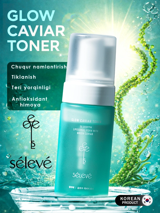Glow Caviar Toner PDRN - Yorqinlashtiruvchi kaviar toner