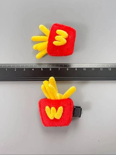 Заколка для девочек с дизайном McDonald’s фри — ASMCLET-FRIZAKOLKA1-КРАСН