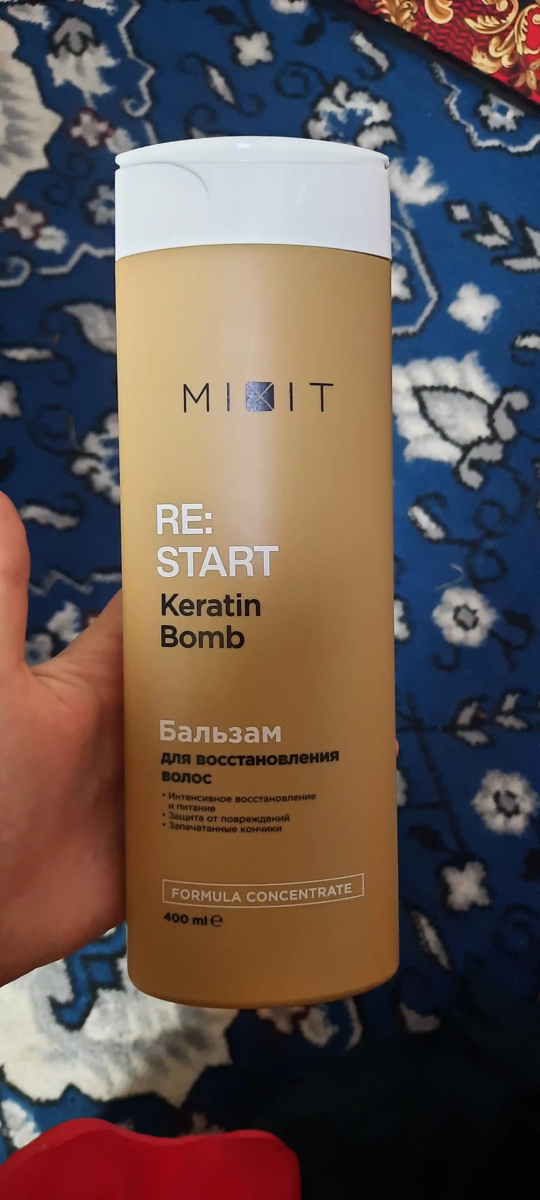 MIXIT "RE:START" konditsioneri Keratin bombasi, 400 ml