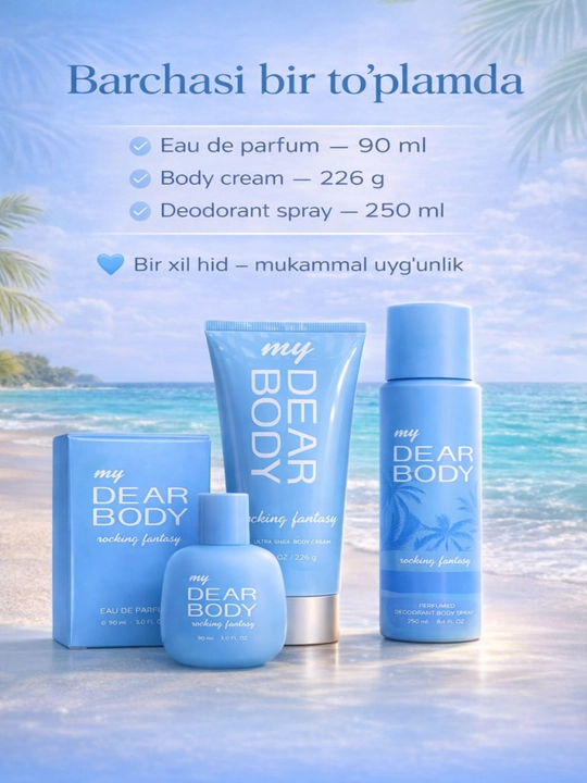 Парфюмерный набор Dear Body Kissing Mizzle для женщин 3-в-1