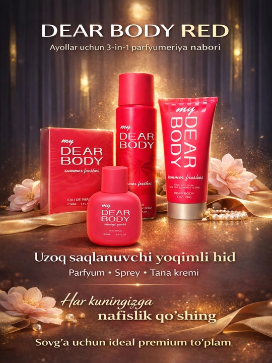 Dear Body Kissing Mizzle ayollar parfyumeriya to‘plami 3-in-1 - 